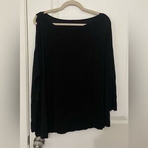Michael Lauren Black Cold shoulder Long Sleeve Top